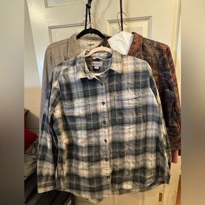 Carhartt Cream, Green & Rust Flannel Shirt